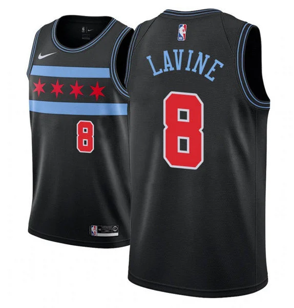 Basketball Jersey For 3v3 Games-Men's Chicago Bulls #8 Zach LaVine Black Stitched Basketball Basketball Jersey