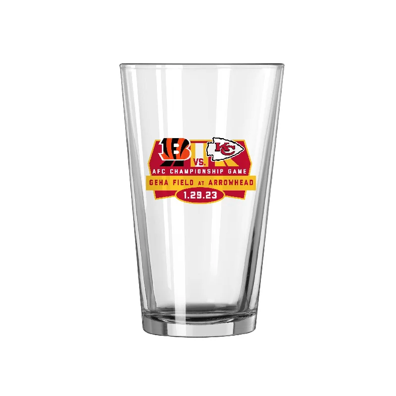 Team Mug For Coffee Lovers-Kansas City Chiefs Playoffs Matchup 16oz Pint Glass