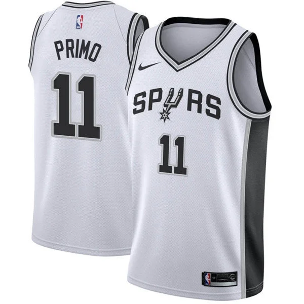 Basketball Jersey Custom Name-Men' San Antonio Spurs #11 Joshua Primo White Association Edition Stitched Basketball Jersey