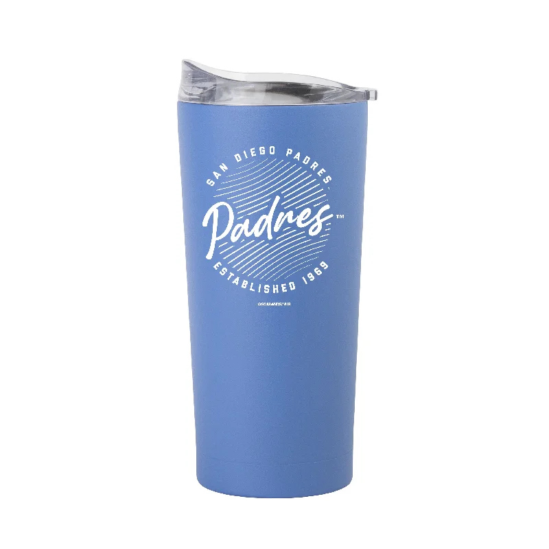 Team Mug Best For Every Occasion-SD Padres 20oz Retro Script Arctic Powder Coat Tumbler