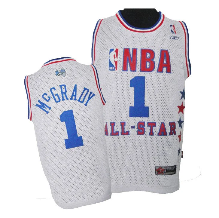 Basketball Jersey Short Sleeve-All Star 1 McGrady White 2003 m&n Basketball Jerseys