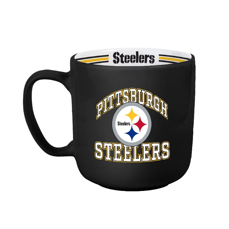 Team Mug For Work From Home-Pittsburgh Steelers 15oz Stripe Mug