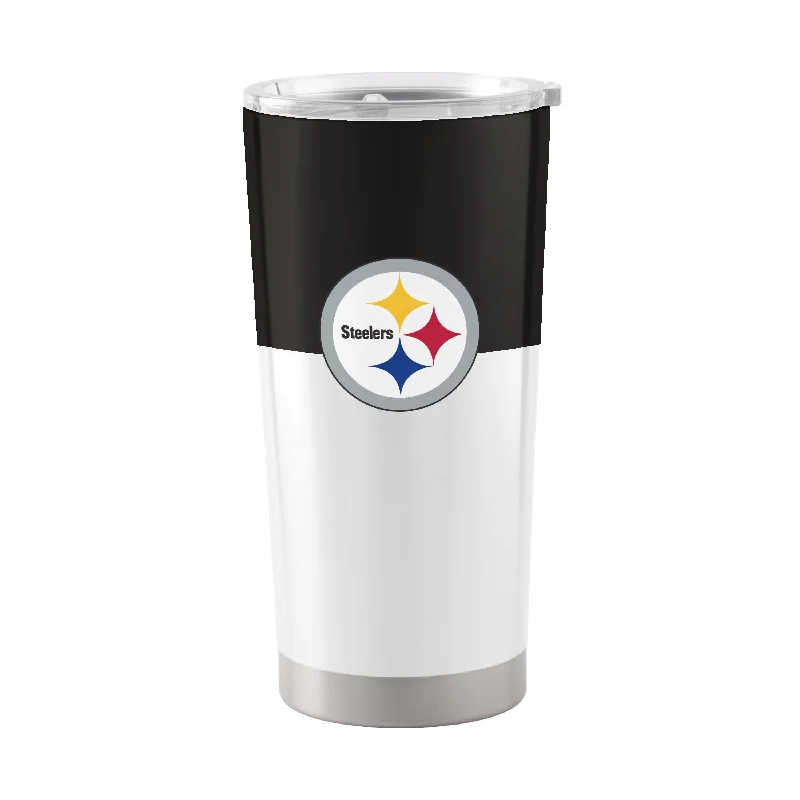 Team Mug For Nurses-Pittsburgh Steelers Colorblock 20oz Stainless Tumbler