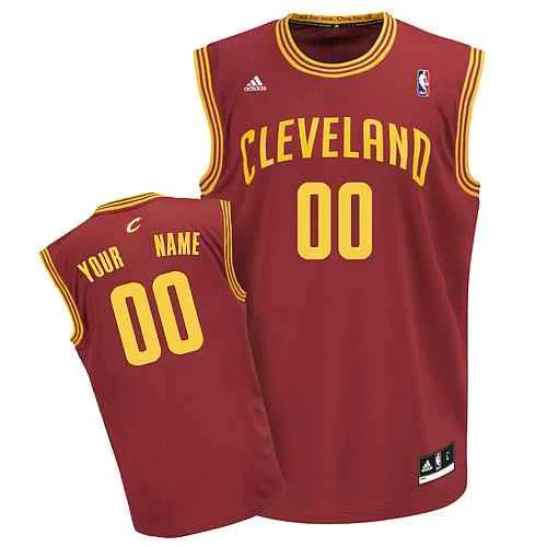 Basketball Jersey Red And Black-Cleveland Cavaliers Custom red Basketball Jersey