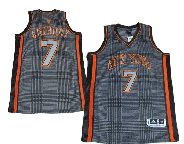 Basketball Jersey Streetwear-New York Knicks 7 ANTHONY black Classic Basketball Jerseys