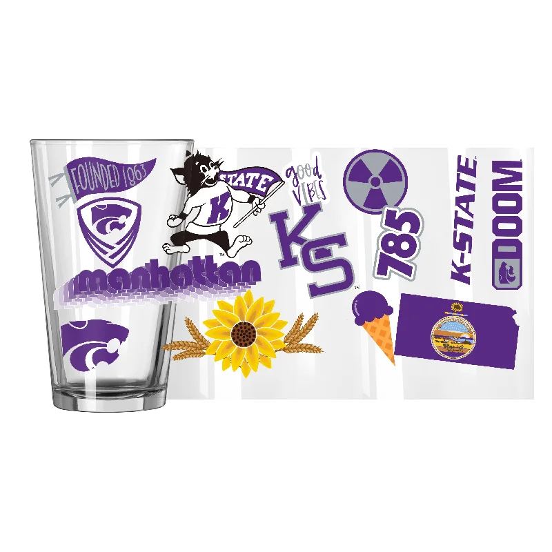 Team Mug For Online Meetings-Kansas State 16oz Native Pint Glass