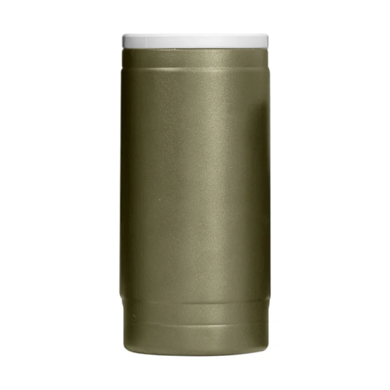 Team Mug Classic Style-Plain 12oz Olive Powder Coat Slim Can Coolie