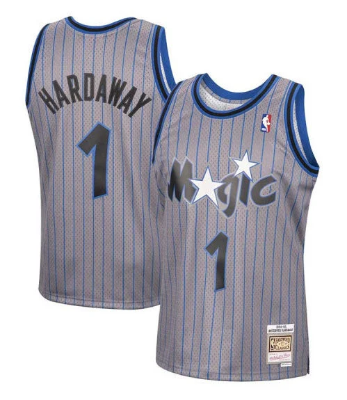 Basketball Jersey For 3v3 Games-Men's Orlando Magic #1 Penny Hardaway Gray 1994-95 Stitched Basketball Jersey