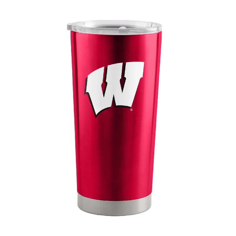 Team Mug With Cartoon Characters-Wisconsin Gameday Stainless 20oz Tumbler