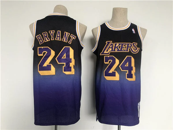 Basketball Jersey Designed For Comfort-Men's Los Angeles Lakers #24 Kobe Bryant Purple Throwback basketball Basketball Jersey