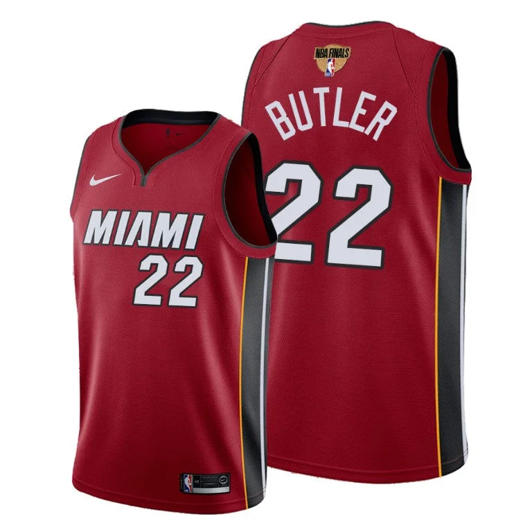 Basketball Jersey Smooth Finish-Men's Miami Heat #22 Jimmy Butler Red 2020 Finals Bound Association Edition Stitched Basketball Jersey