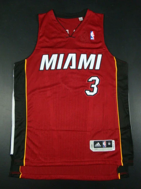 Basketball Jersey Ideal For Warm Weather-Heat 3 Wade Red AAA Basketball Jerseys