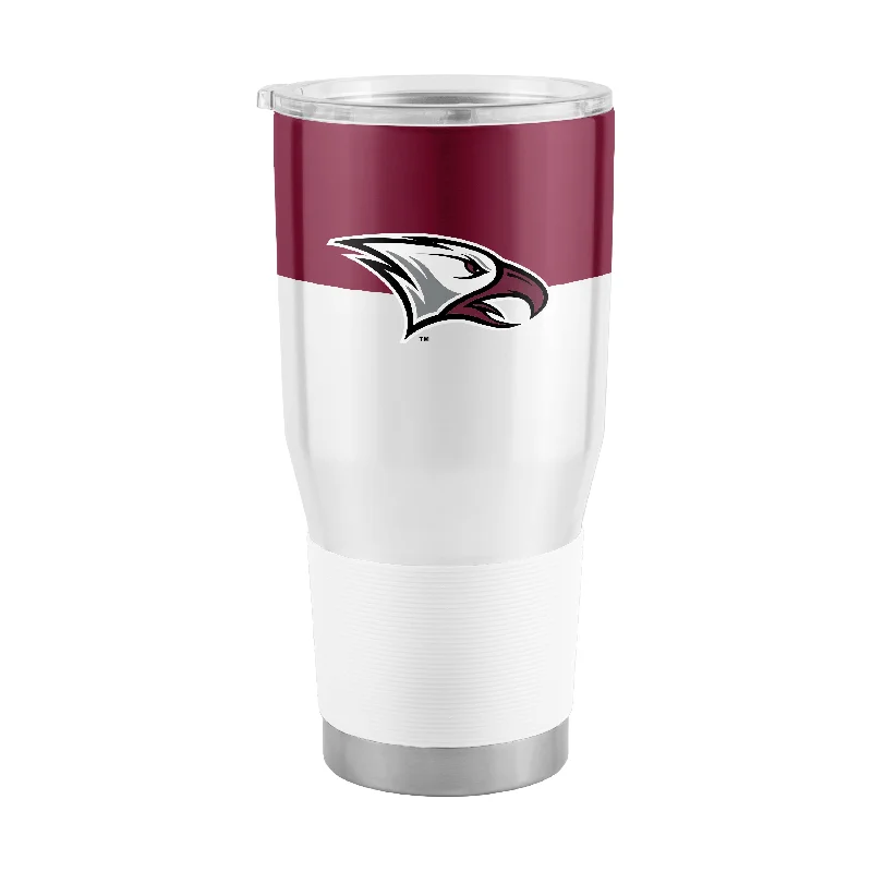 Team Mug With Carabiner-NC Central 30oz Colorblock Stainless Steel Tumbler