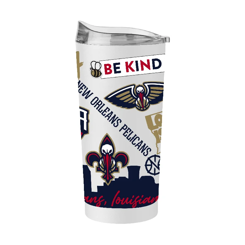 Team Mug For Rugby Fans-New Orleans Pelicans 20oz Native Powder Coat Tumbler