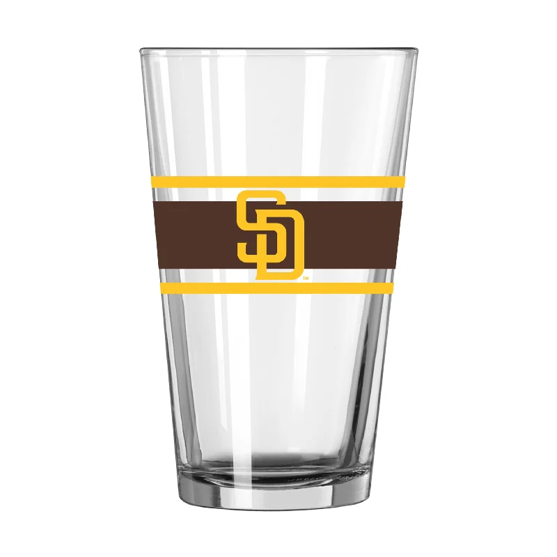 Team Mug For Creators-San Diego Padres 16oz Stripe Pint Glass