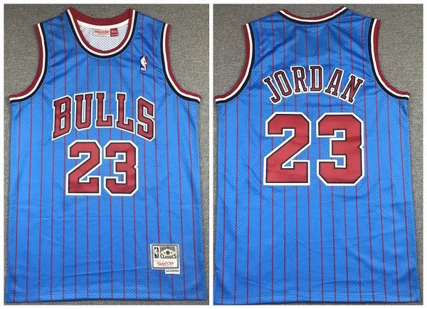 Basketball Jersey Red And Black-Men's Chicago Bulls #23 Michael Jordan Bule Throwback Stitched Basketball Jersey