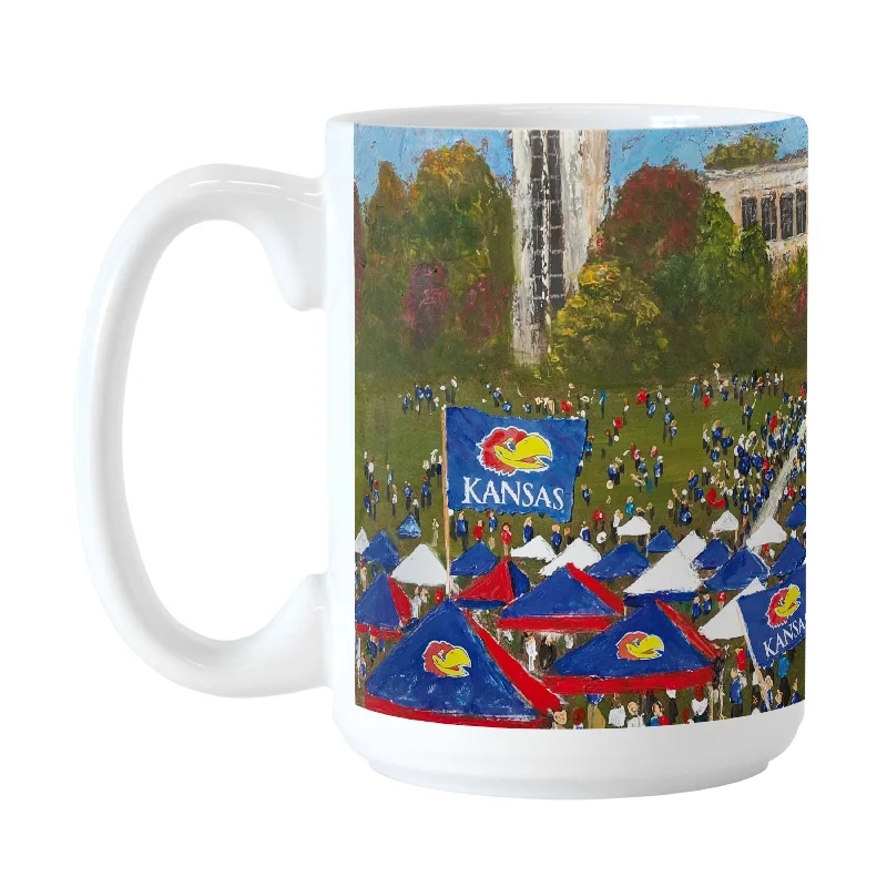 Team Mug Microwave Safe-Kansas 15oz Collector Sublimated Mug