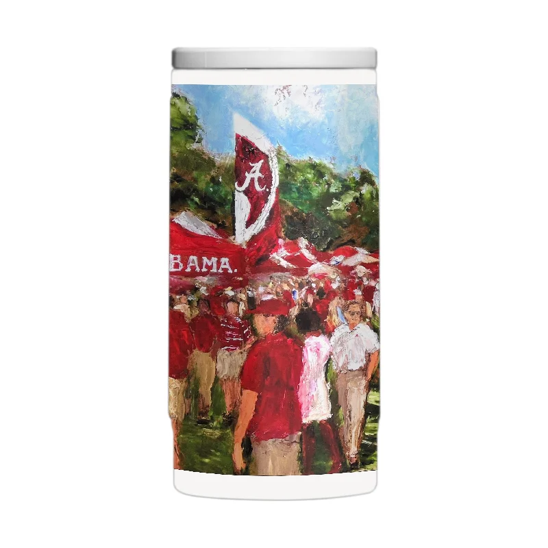 Team Mug For Rugby Fans-Alabama 12oz Collector Powder Coat Slim Can Coolie