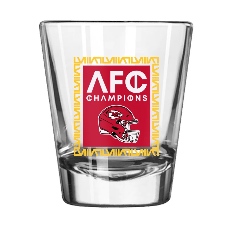 Team Mug For Cold Drinks-Kansas City Chiefs 2oz AFC Conference Champs Shot Glass