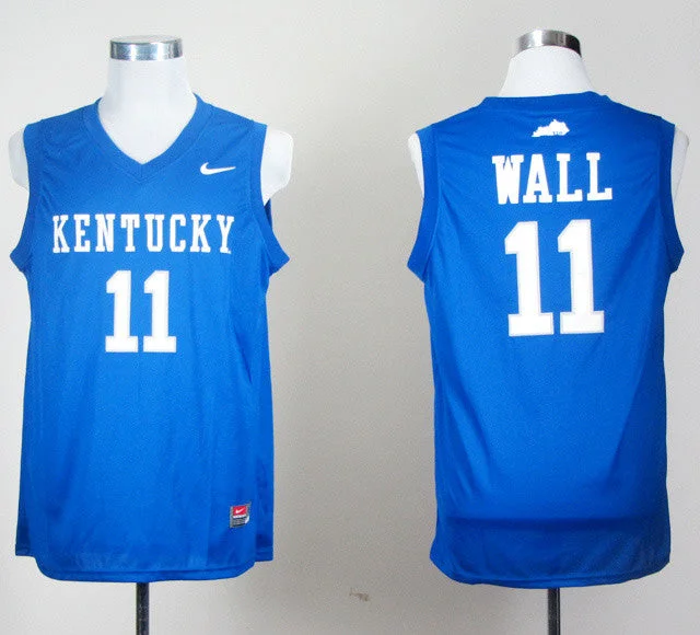 Basketball Jersey With Signature Logo-Kentucky Wildcats 11 Wall blue 2012 Basketball Jerseys