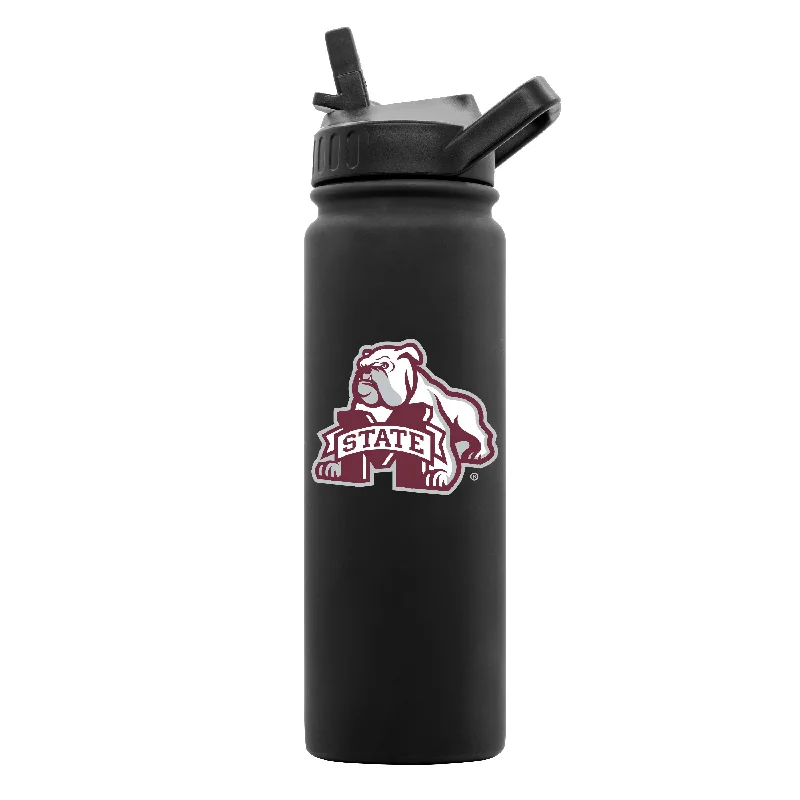 Team Mug For Teachers-Mississippi State 24oz Black Soft Touch Bottle