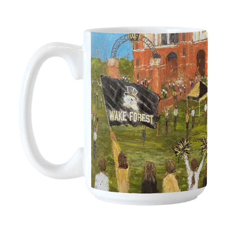 Team Mug For Daily Use-Wake Forest 15oz Collector Sublimated Mug