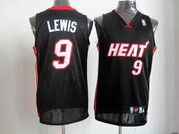 Basketball Jersey Great For Training-Miami Heat 9 Lewis Black Basketball Jerseys