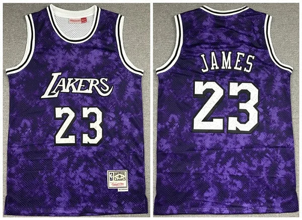 Basketball Jersey Premium Material-Men's Los Angeles Lakers #23 LeBron James Purple Stitched Basketball Jersey