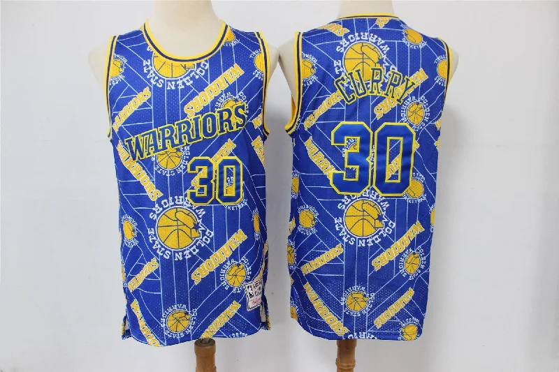 Basketball Jersey Best For Dribbling-Men's Golden State Warriors #30 Stephen Curry Tear Up Pack Hardwood Classics Swingman Stitched Basketball Jersey