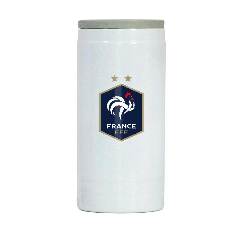 Team Mug Premium Quality-France FC 12oz Logo Iridescent Slim Coolie