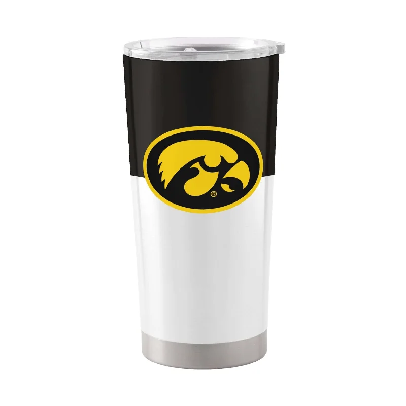 Team Mug With Cute Animals-Iowa 20oz Colorblock Stainless Tumbler