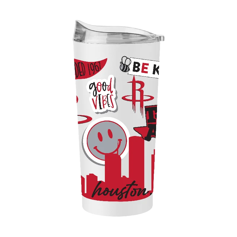 Team Mug With Funny Quotes-Houston Rockets 20oz Native Powder Coat Tumbler