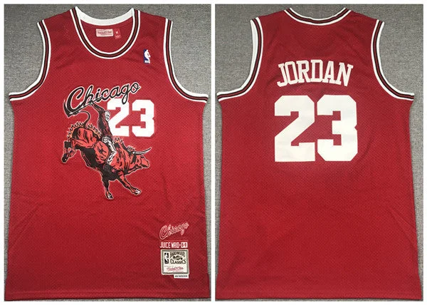 Basketball Jersey Great For Every Game-Men's Chicago Bulls #23 Michael Jordan Red Mitchell & Ness Juice Wrld Stitched Basketball Jersey