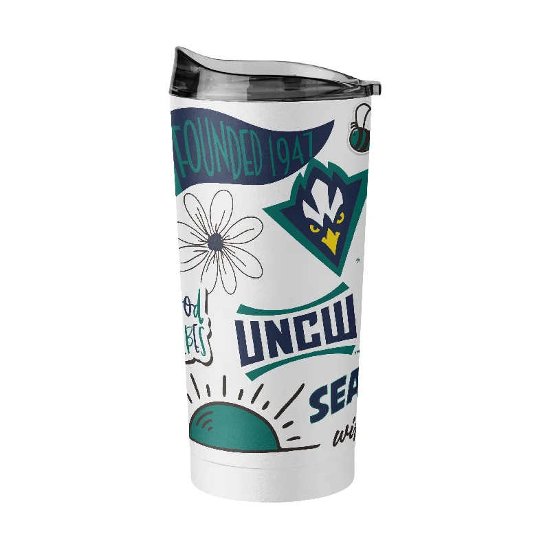 Team Mug For Employees-UNC Wilmington 20oz Native Powder Coat Tumbler