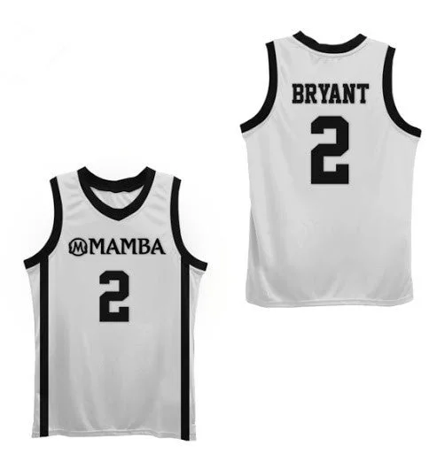 Basketball Jersey With Logo-Men's Los Angeles Lakers #2 Kobe BrantâMambaâWhite Stitched Basketball Jersey