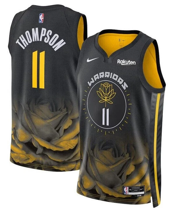 Basketball Jersey Made For Movement-Men's Golden State Warriors #11 Klay Thompson 2022/2023 Black City edition Stitched Basketball Basketball Jersey