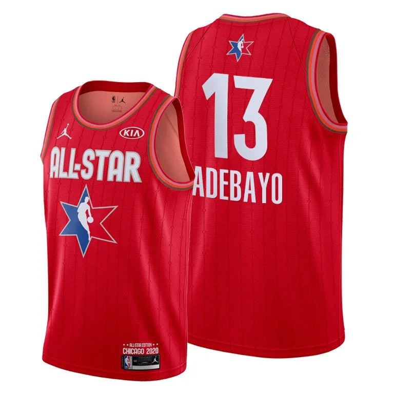 Basketball Jersey Custom Number-Men's Miami Heat #13 Bam Adebayo Red 2020 All-Star Stitched Basketball Jersey