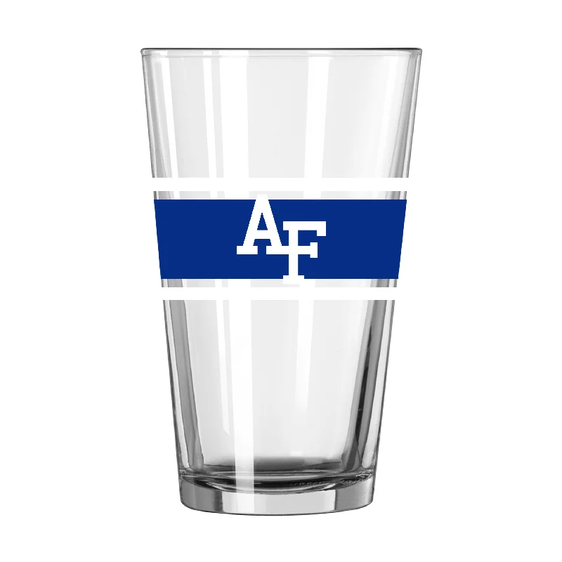 Team Mug With Travel Case-Air Force Academy 16oz Stripe Pint Glass