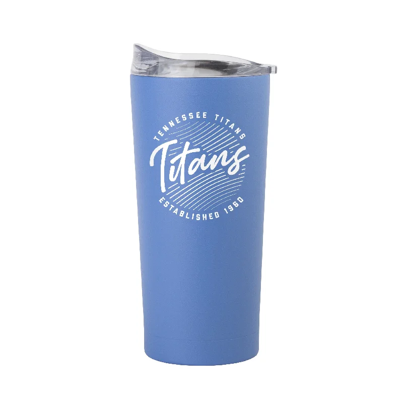 Team Mug With Cozy Handle-Tennessee Titans 20oz Retro Script Arctic Powder Coat Tumbler