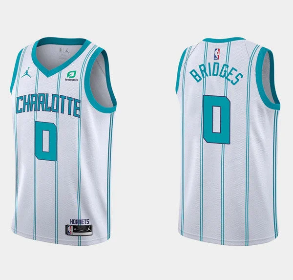 Basketball Jersey Vintage Look-Men's Charlotte Hornets #0 Miles Bridges White Stitched Basketball Jersey