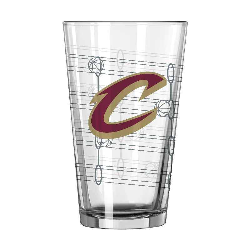 Team Mug For Christmas-Cleveland Cavaliers Ball Run 16oz Pint Glass