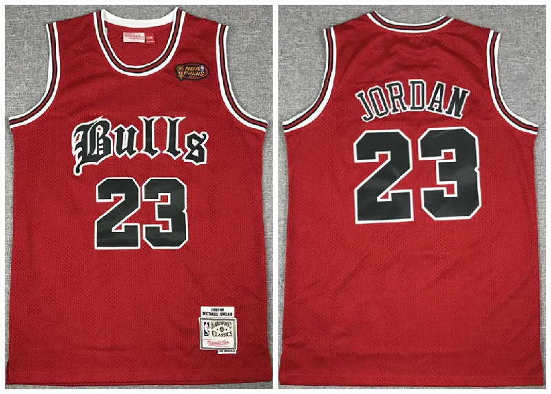 Basketball Jersey Custom Name-Men's Chicago Bulls Red #23 Michael Jordan 1997-98 Throwback Stitched Basketball Jersey