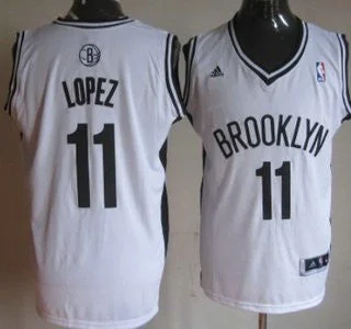 Basketball Jersey Made For Movement-Nets 11 Lopez White Basketball Jerseys