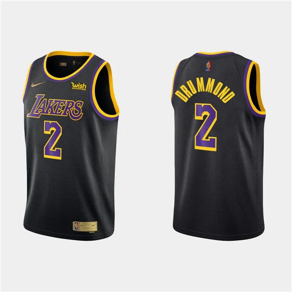 Basketball Jersey Inspired By NBA-Men's Los Angeles Lakers #2 Andre Drummond Black Stitched Basketball Jersey