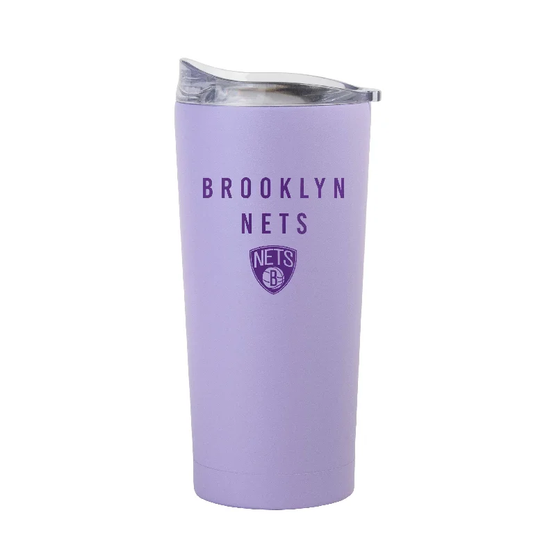 Team Mug For Schools-Brooklyn Nets 20oz Tonal Lavender Powder Coat Tumbler