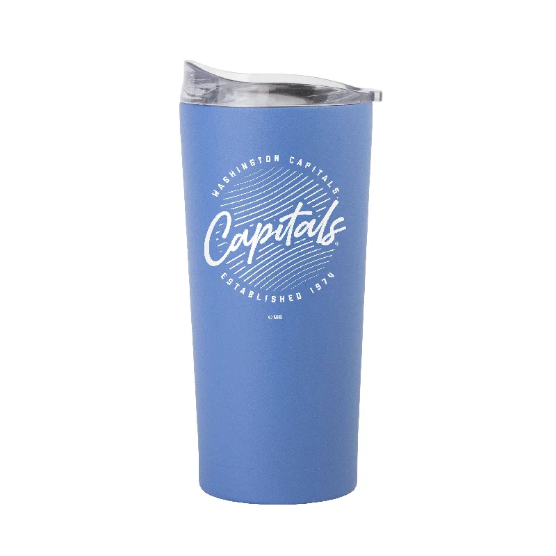 Team Mug For Online Meetings-Washington Capitals 20oz Retro Script Arctic Powder Coat Tumbler