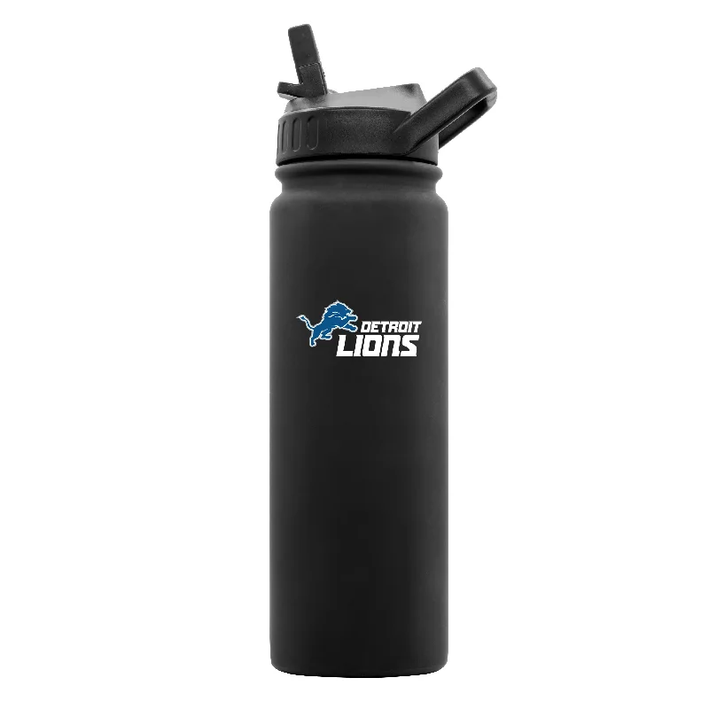 Team Mug Glow In The Dark-Detroit Lions 24oz Black Soft Touch Bottle