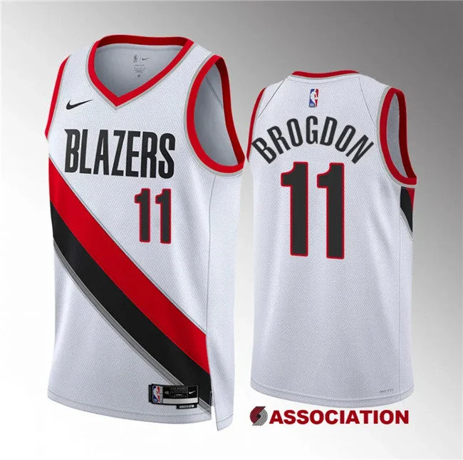 Basketball Jersey Iconic And Stylish-Men's Portland Trail Blazers #11 Malcolm Brogdon White Association Edition Stitched Basketball Basketball Jersey