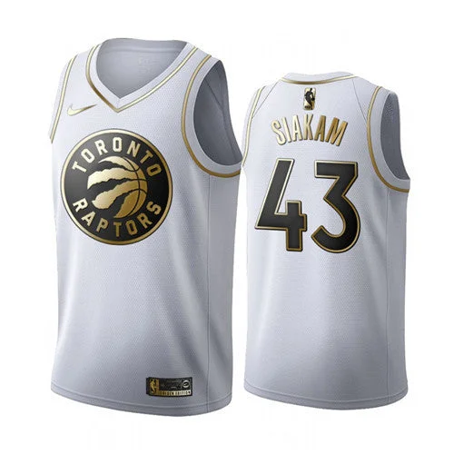 Basketball Jersey Lightweight And Durable-Men's Toronto Raptors #43 Pascal Siakam White 2019 Golden Edition Stitched Basketball Jersey