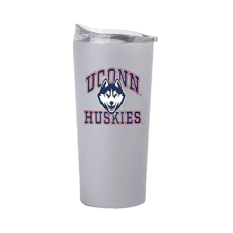 Team Mug With Silver Accents-UConn 20oz Athletic Powder Coat Tumbler